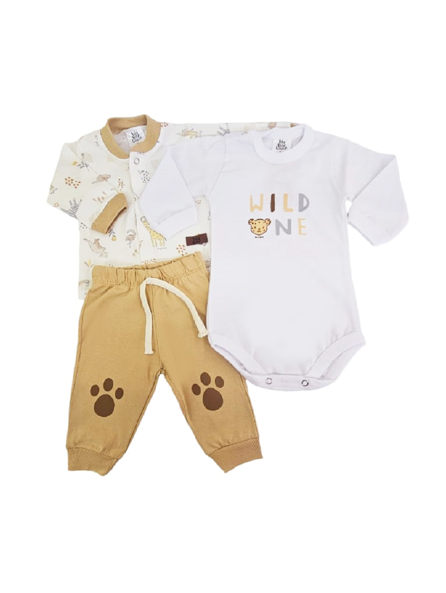 PACK ART.17700 T.RN/0-3/3-6 M 3 PZ BODY Y PANTALON C/EST. SELVA Y SAQUITO
Talles: RN A 6M