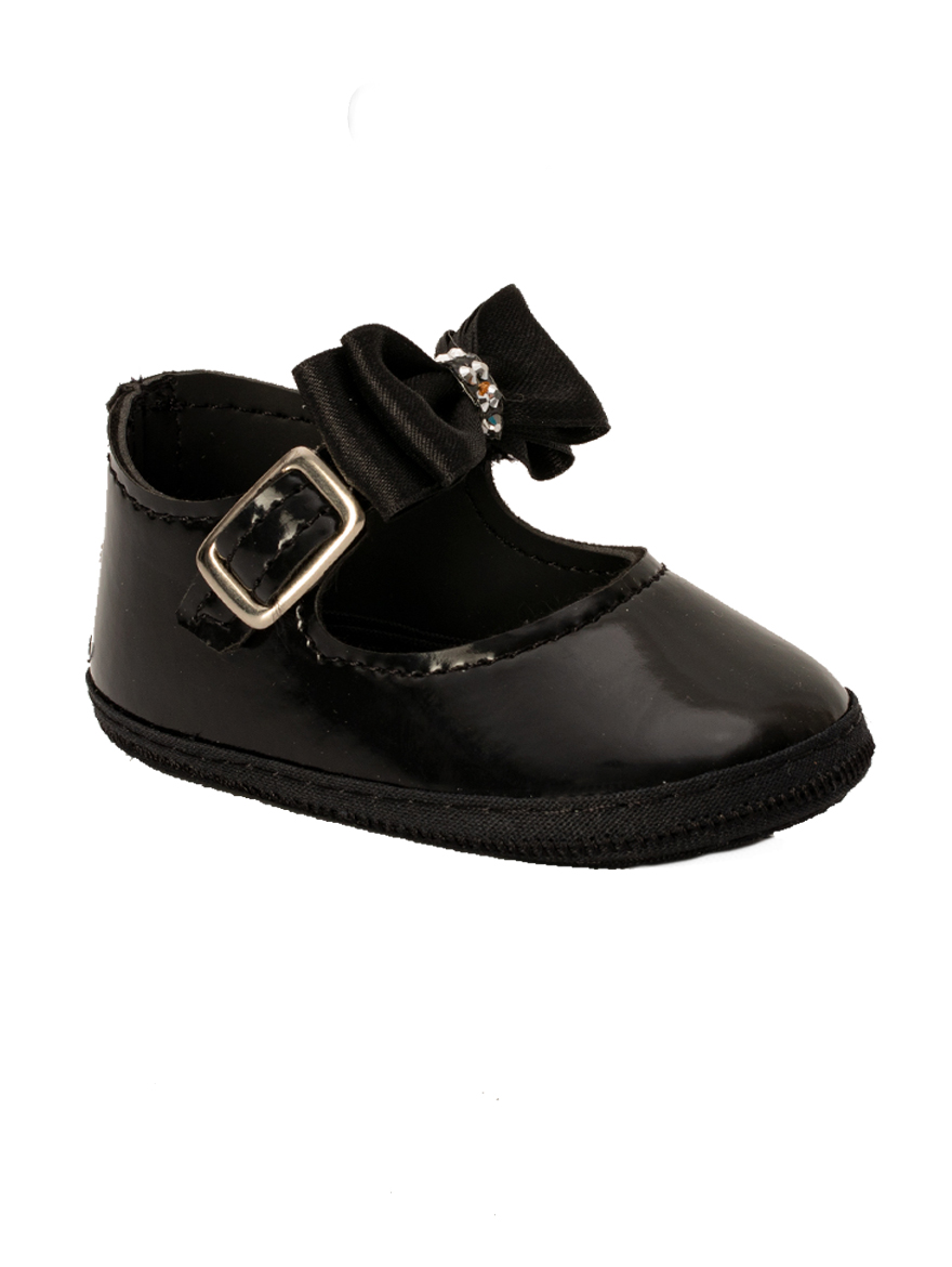 ZAPATO ART.131 T.14/15 BEBA CHAROL NEGRO CON MOÑO
Talles: 14/15