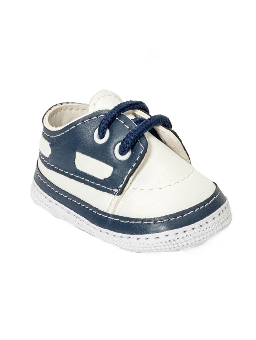 ZAPATO ART.036 T.15  C/CORDON COMBINADO BLANCO CON AZUL
Talles: 15