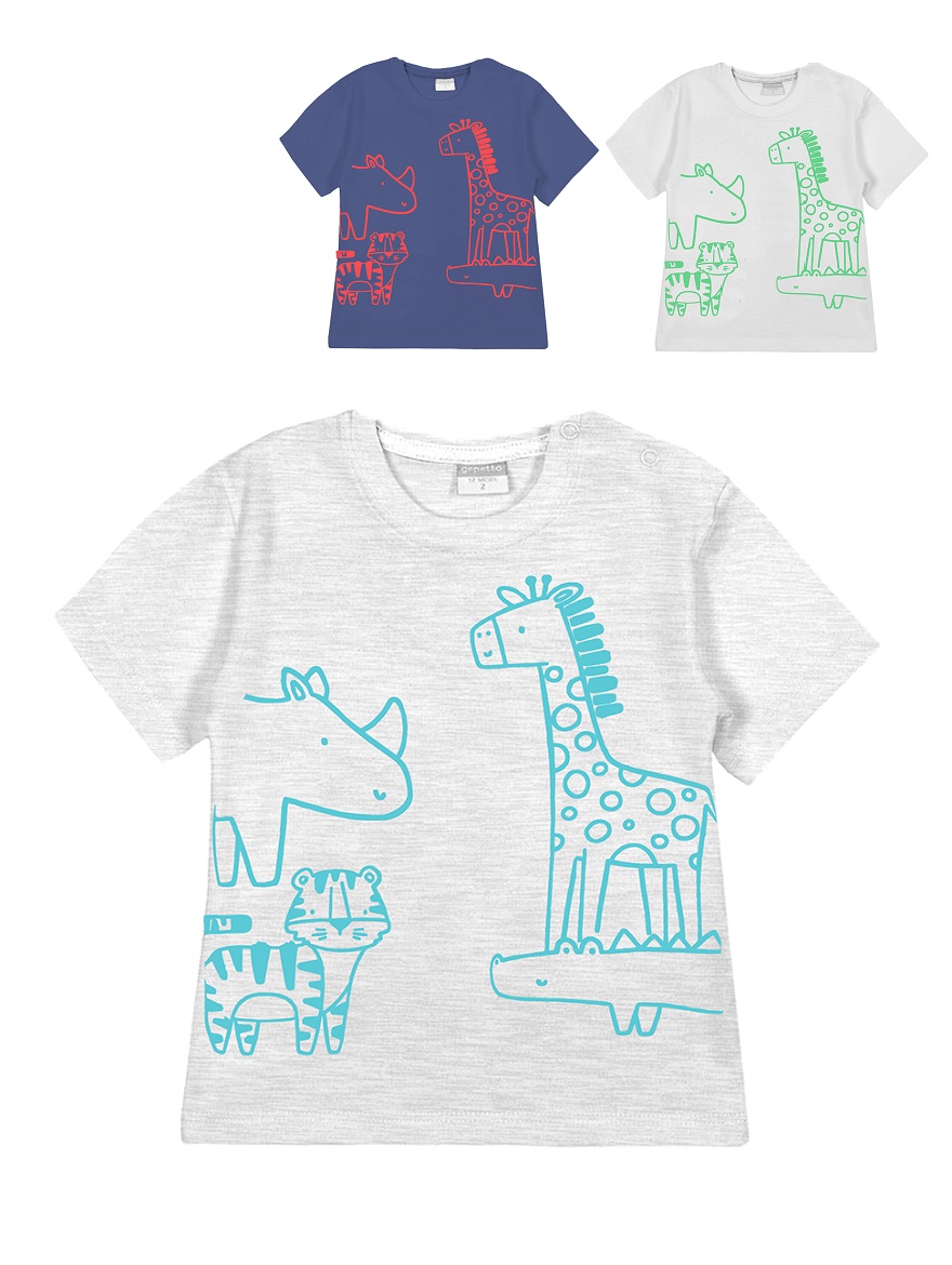 REMERA ART.263314 T.24/36/48M BEBE CON ESTAMPA FULL ANIMALES
Talles: 24 A 48M