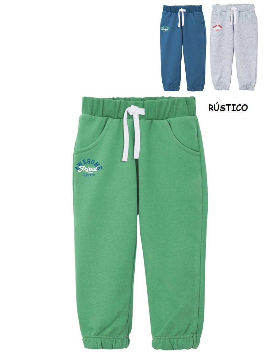 JOGGER ART.263350 T.18M BEBE RUSTICO CON LOGO
Talles: 18M