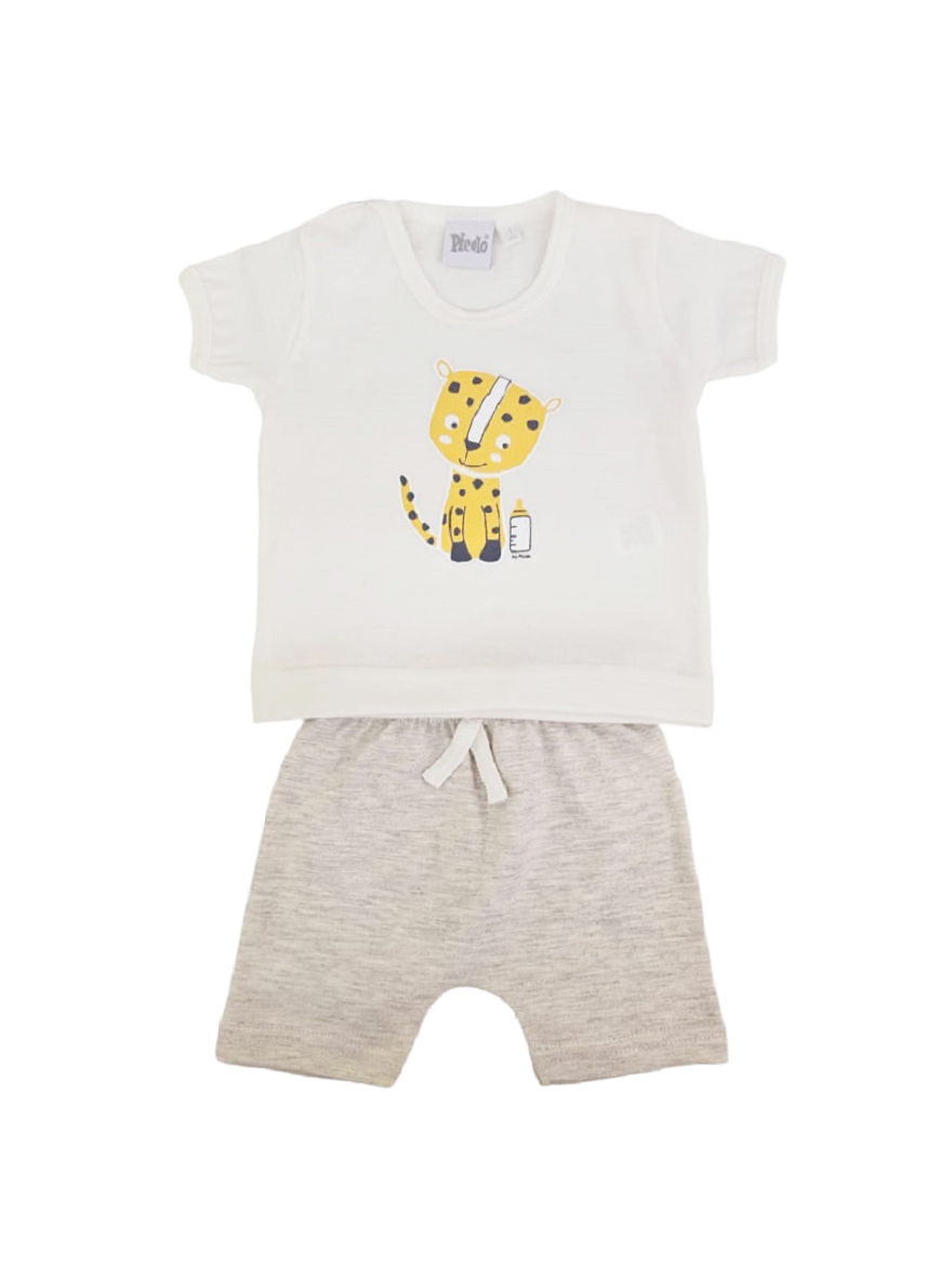 CONJUNTO ART.96243 T.1/3/6 2PZ BEBE REMERA TIGRE Y SHORT
Talles: 1/3/6