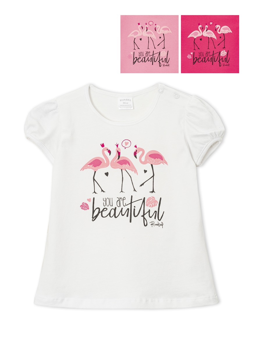 REMERA ART.3811 T.18/24/36M BEBA CON EST. FLAMENCOS
Talles: 18 A 36M