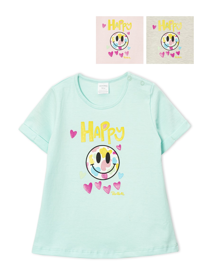 REMERA ART.3813 T.24M BEBA CON EST. HAPPY
Talles: 24M