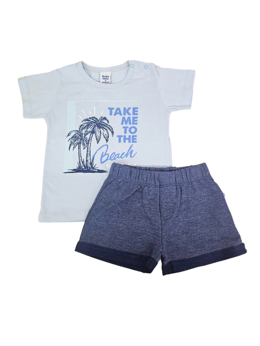 CONJUNTO ART.6502 T.12/18/24M BEBE REMERA PALMERA CON SHORT RÚSTICO
Talles: 12 A 24M