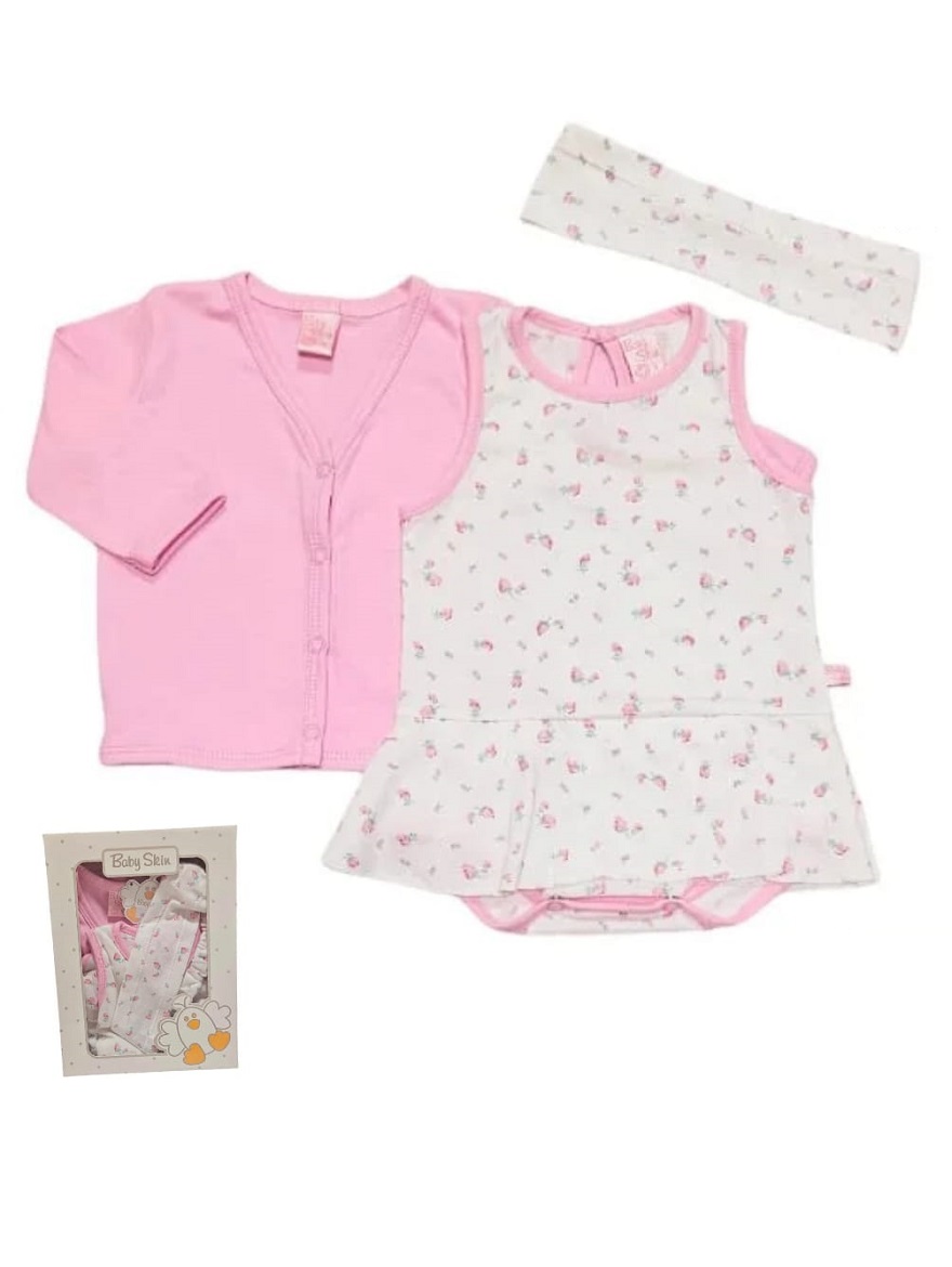 PACK ART.6648 T.0/1/2/3 3 PZ BODY VESTIDO, CARDIGAN Y VINCHA
Talles: 0/1/2/3