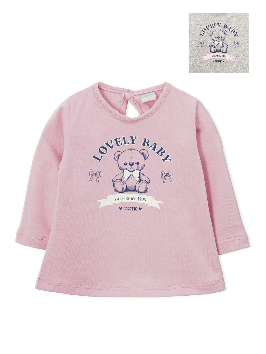 REMERA ART.271308 T.18/24/36M BEBA CON ESTAMPA LOVELY BABY
Talles: 18 A 36M