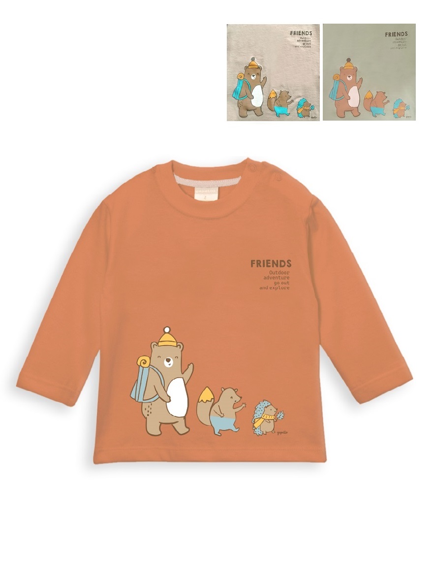 REMERA ART.273304 T.18/24/36/48M BEBE CON ESTAMPA FRIENDS
Talles: 18 A 48M