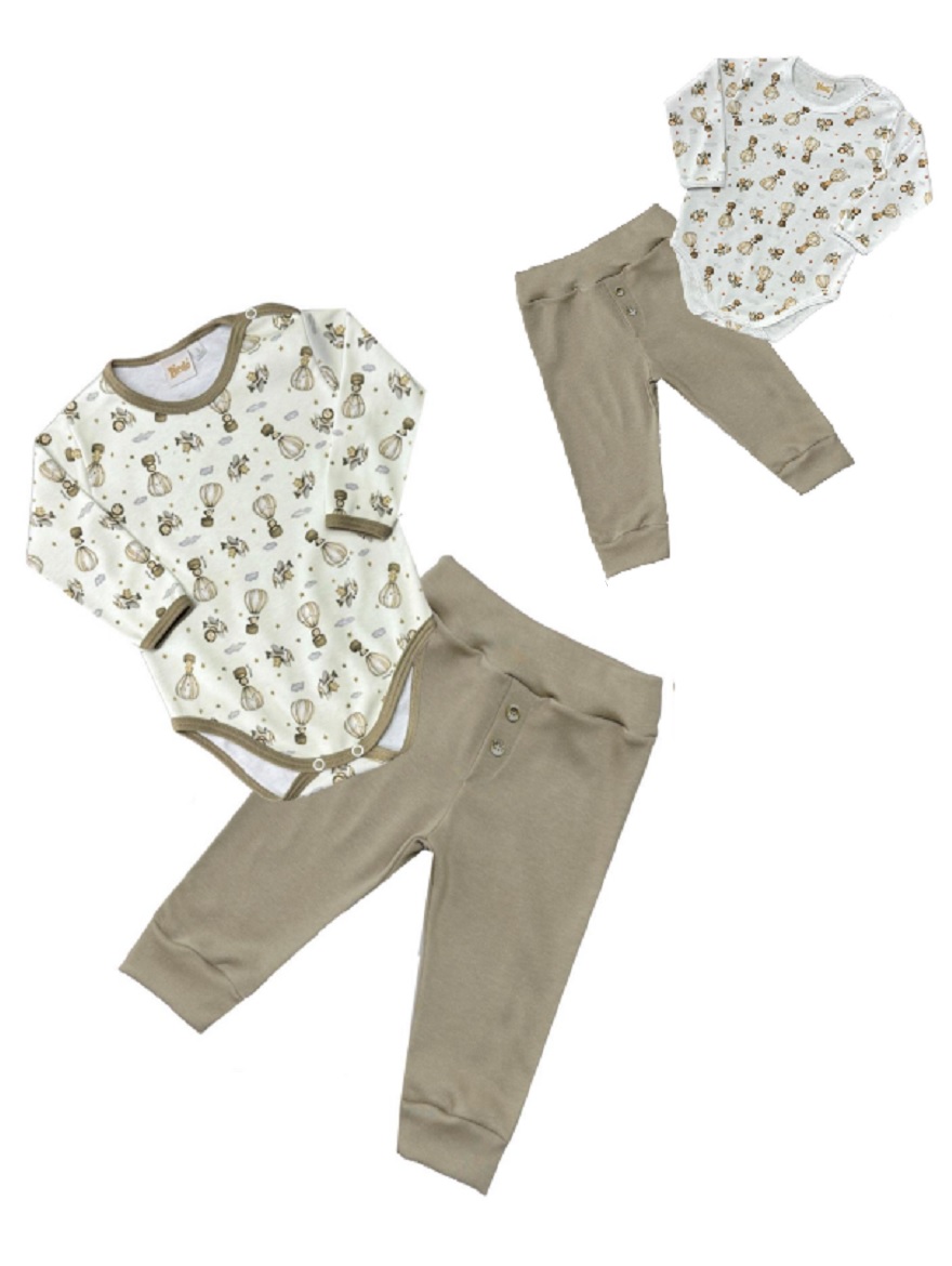 CONJUNTO ART.67634 T.3/6/9M BODY MANGA LARGA Y PANTALON BB ESTAMPADO GLOBOS
Talles: 3/6/9M